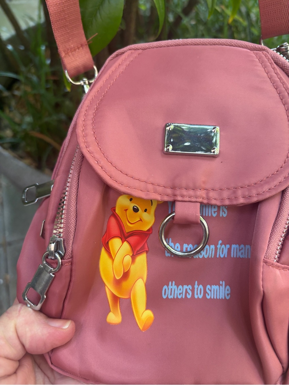Pink Winnie-the-Pooh Mini Crossbody Bag